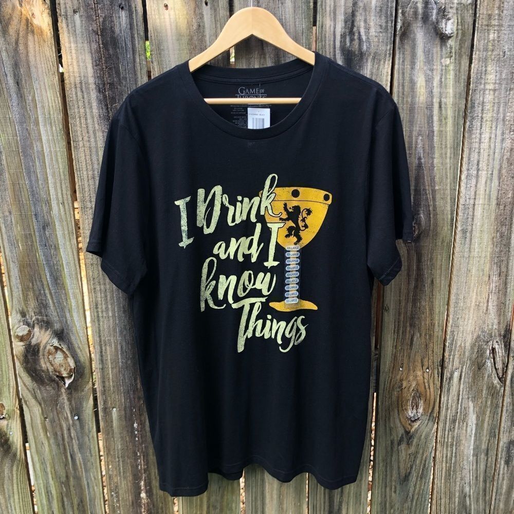 NWT Game of Thrones Graphic Black T-shirt 2XL